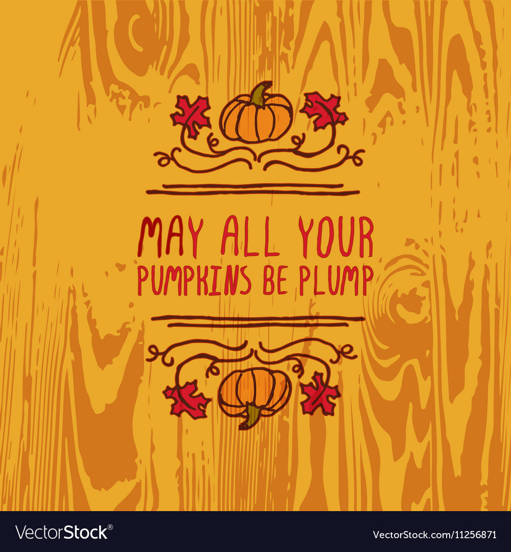 Handdrawn autumn element with text