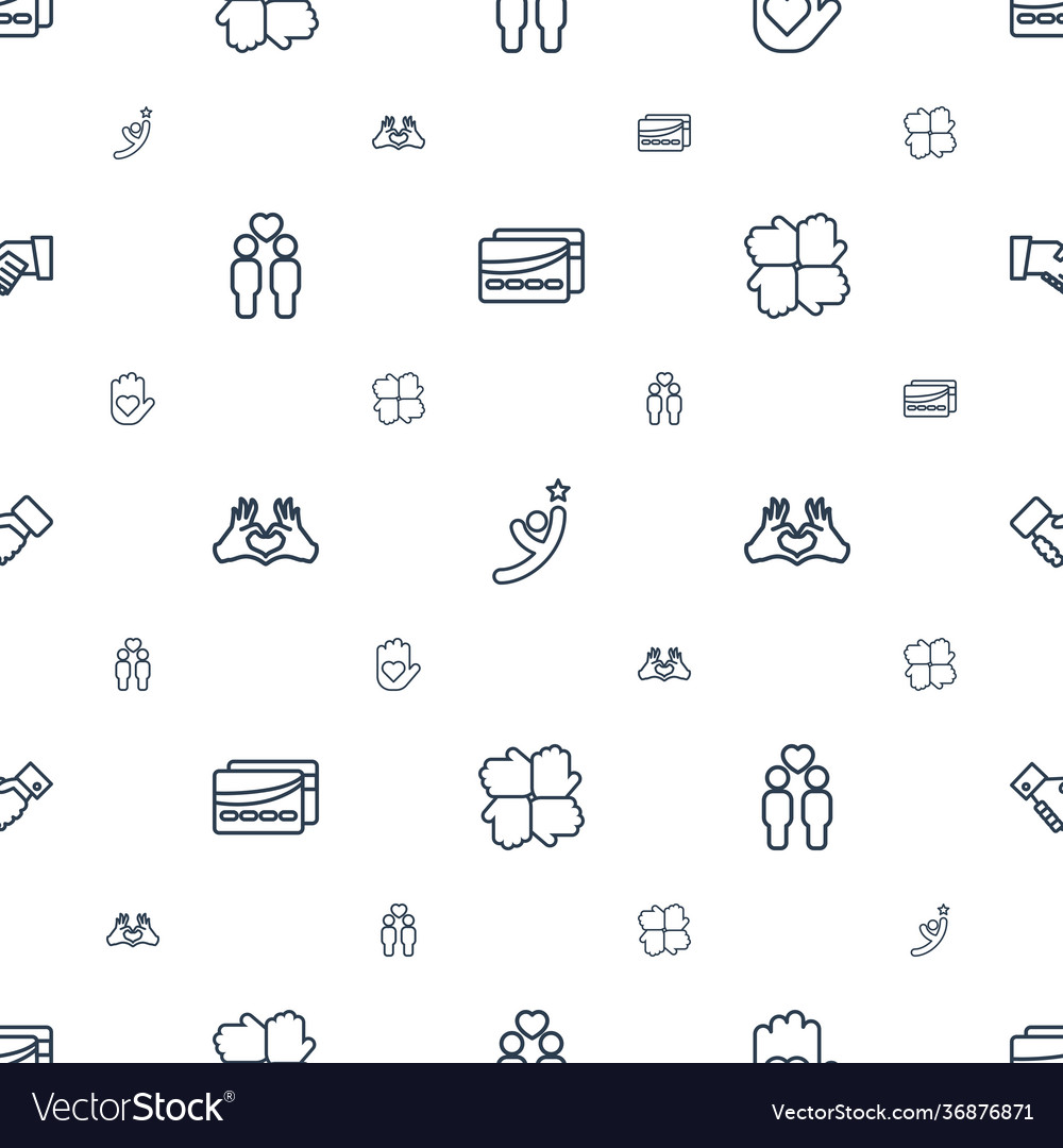 Hands icons pattern seamless white background