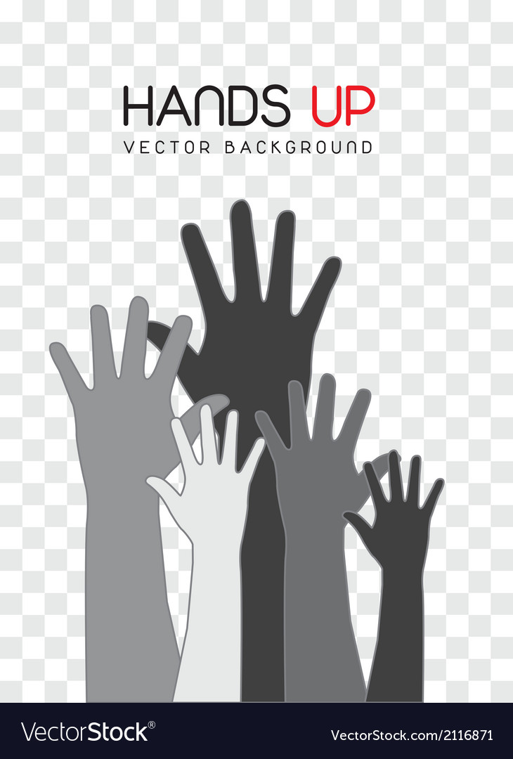 Hands up Royalty Free Vector Image - VectorStock