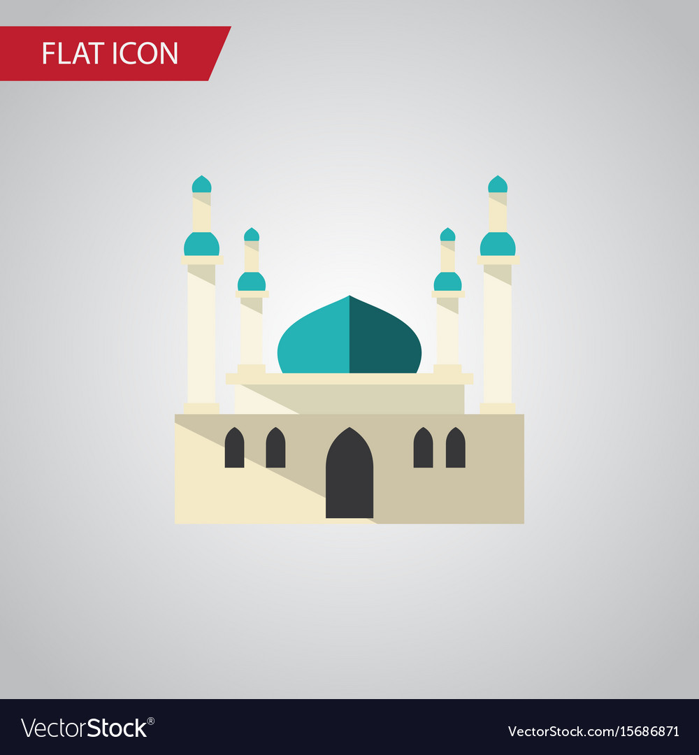 Isolated mohammedanism flat icon architecture