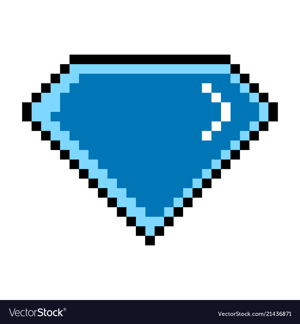 Isolated pixelated diamond icon Royalty Free Vector Image