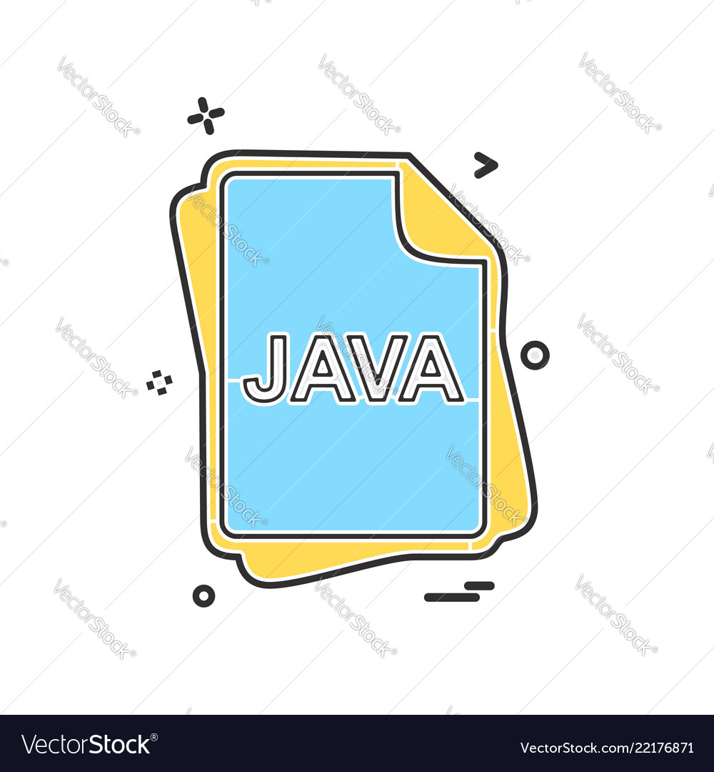 Java file type icon design vector image Java file type icon design