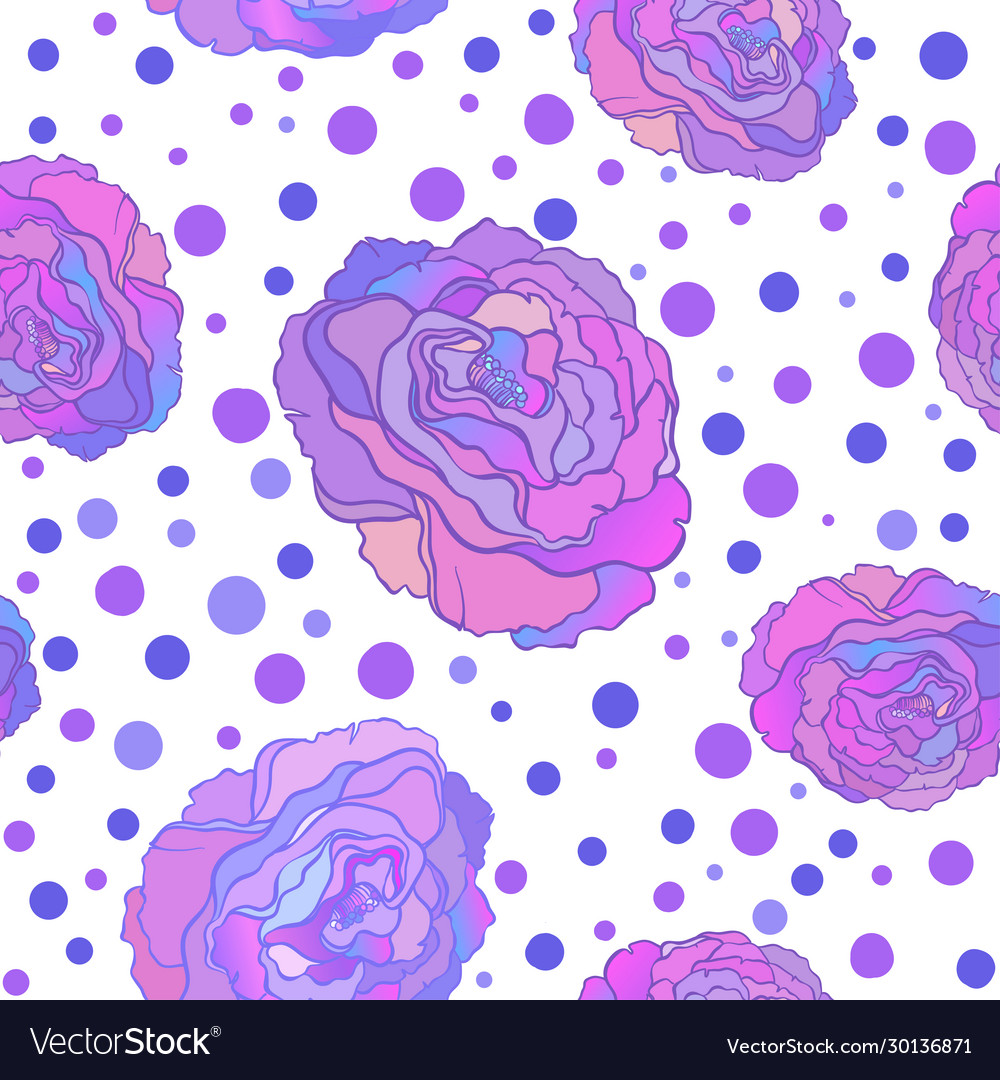 Seamless pattern with flowers roses floral