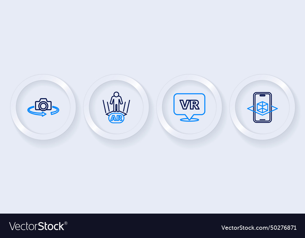 Set line 3d modeling virtual reality augmented ar
