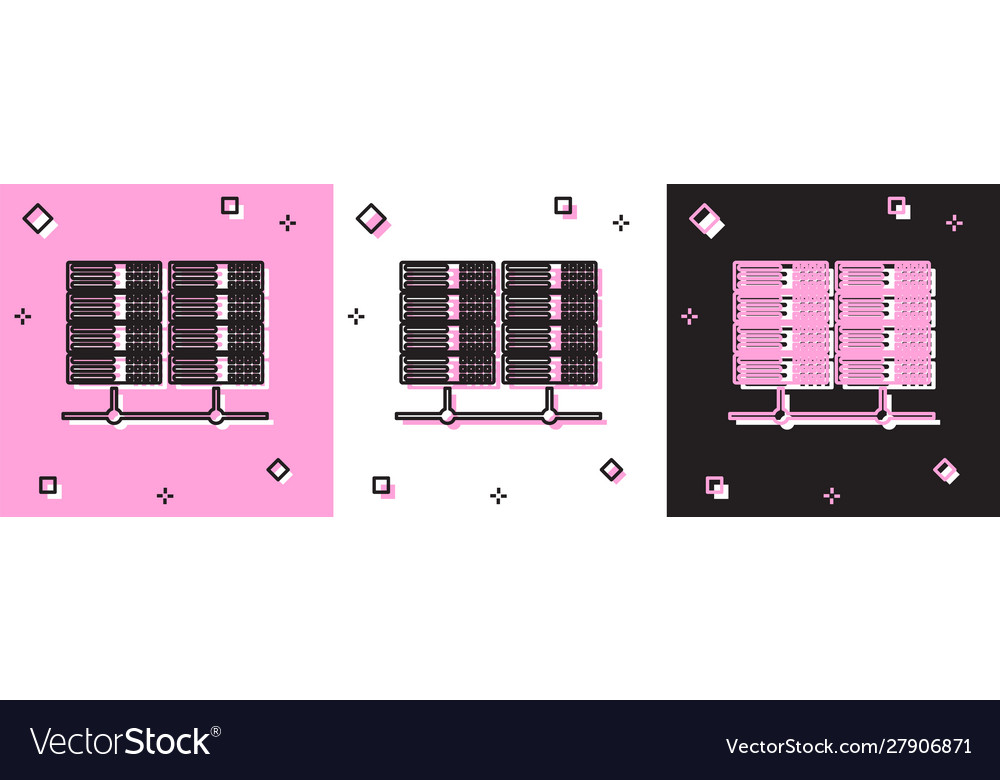 Legen Sie Serverdaten Webhosting-Symbol isoliert vector image Legen Sie Serverdaten Webhosting-Symbol isoliert