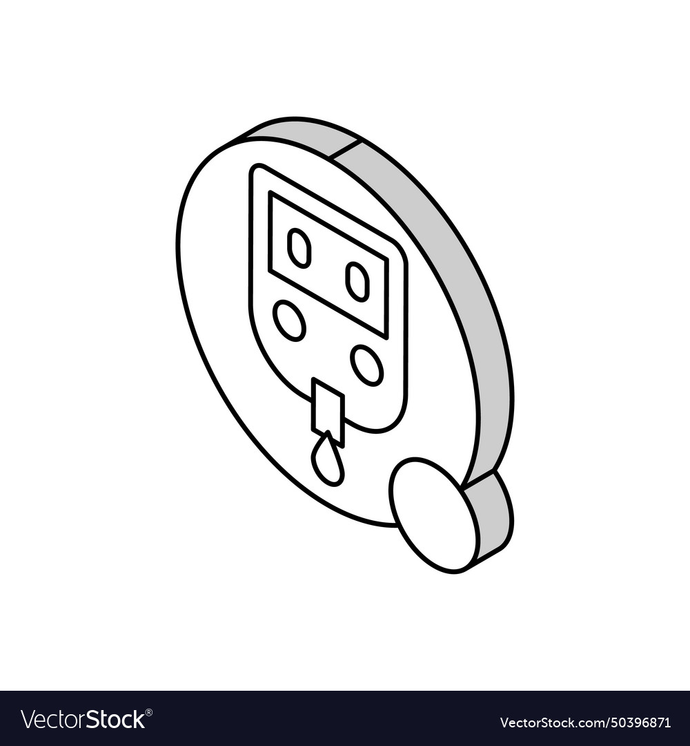 Thyroid function tests health check isometric icon vector image Thyroid function tests health check isometric icon