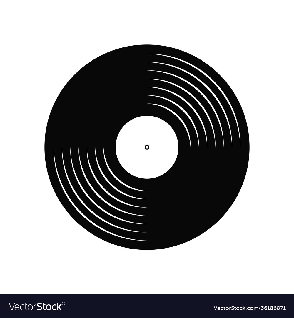 Vinyl music record design retro audio disk Vector Image