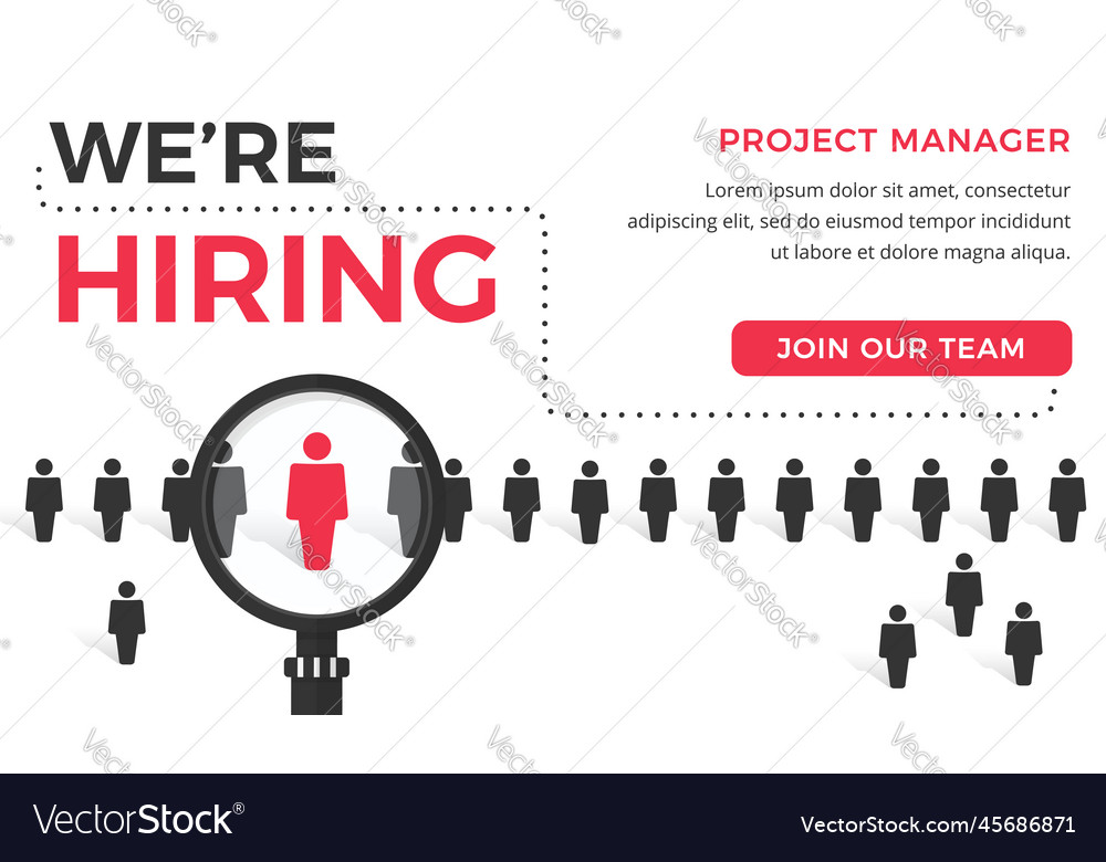 We are hiring Royalty Free Vector Image - VectorStock