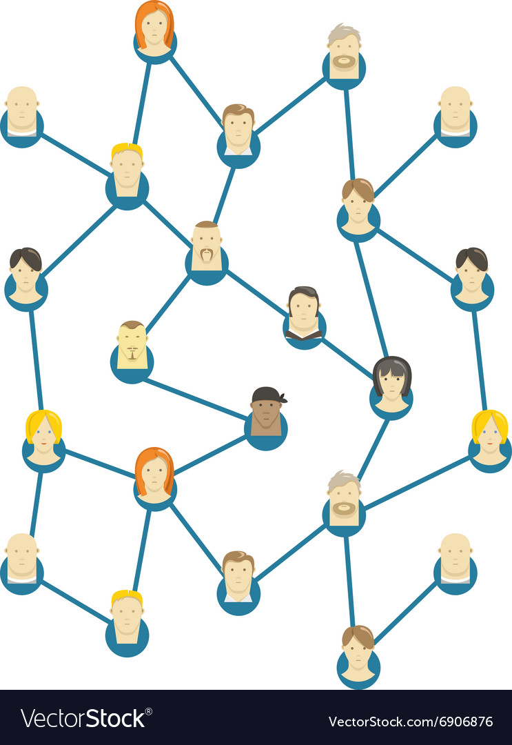 Abstract communication scheme Royalty Free Vector Image