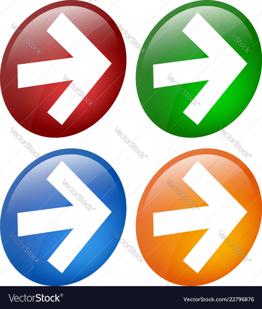 Arrows in circles vector image Arrows in circles