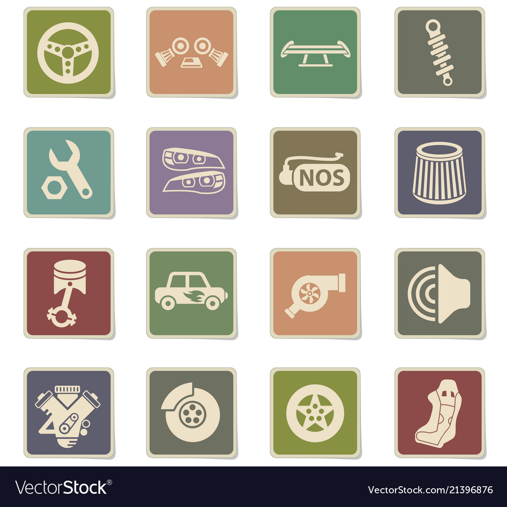 Auto tuning icon set