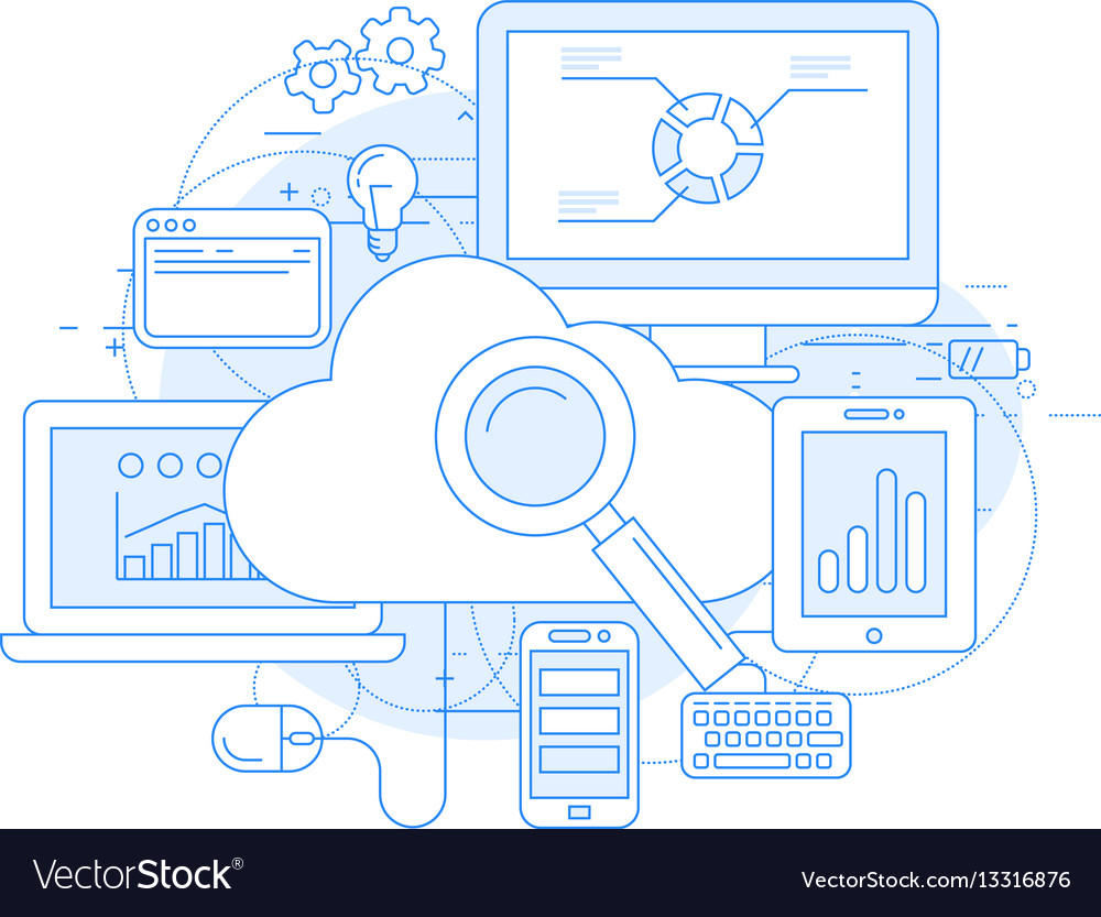 Cloud computing service and internet abstract desi