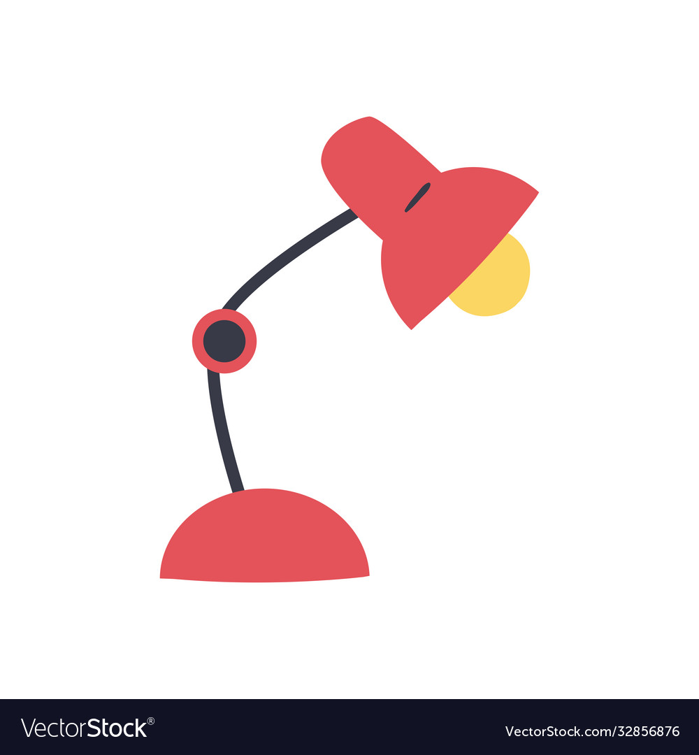 Desk lamp line and fill style icon design