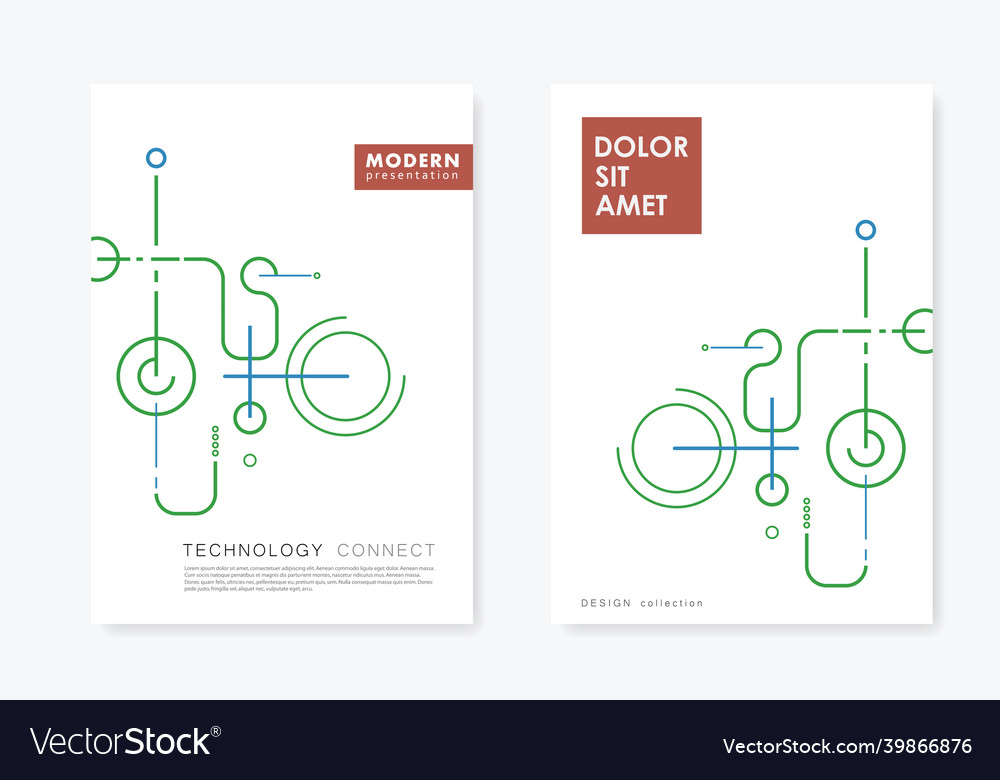 Digital geometric data network elements vector image Digital geometric data network elements
