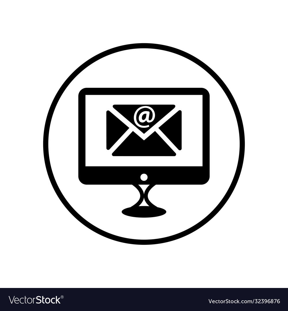 Email contact mail inbox black icon