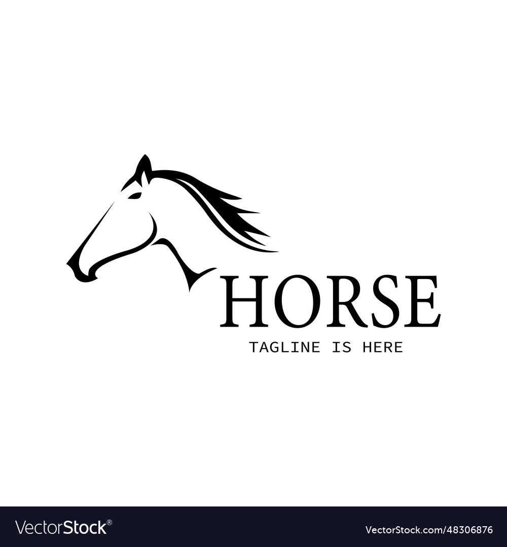 Fast horse logo design creative design template Vector Image