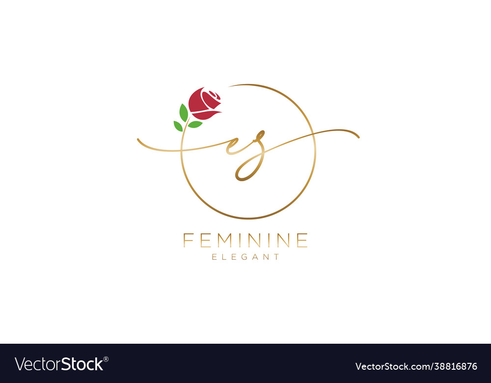 Initial es feminine logo beauty monogram