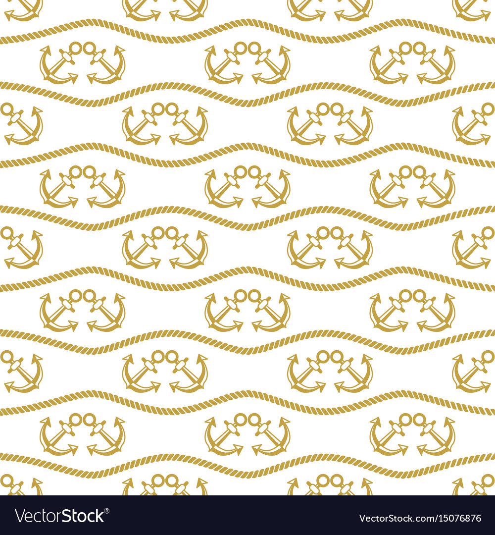Seamless pattern with ropes and anchors ongoing
