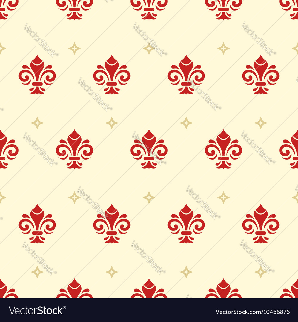 Seamless pattern with royal lily