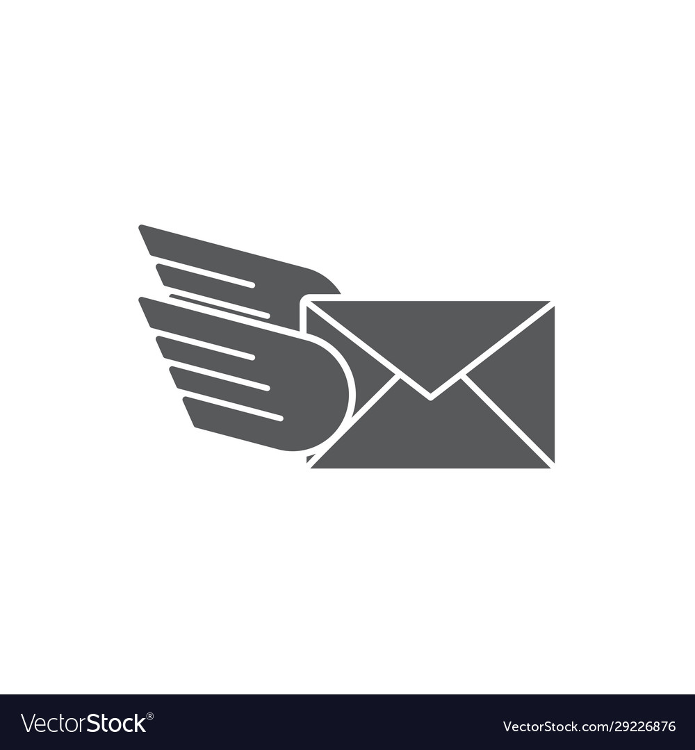 Sending a message icon isolated on white vector image Sending a message icon isolated on white
