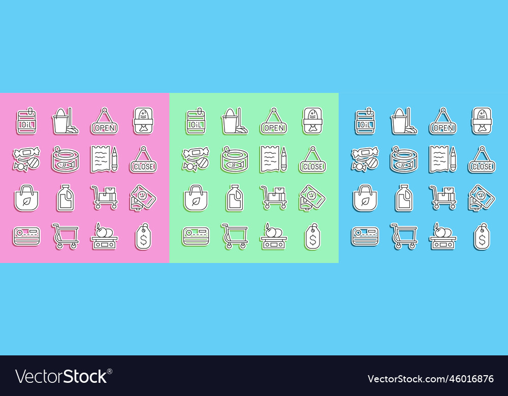 Set line price tag with dollar pos terminal vector image Set line price tag with dollar pos terminal