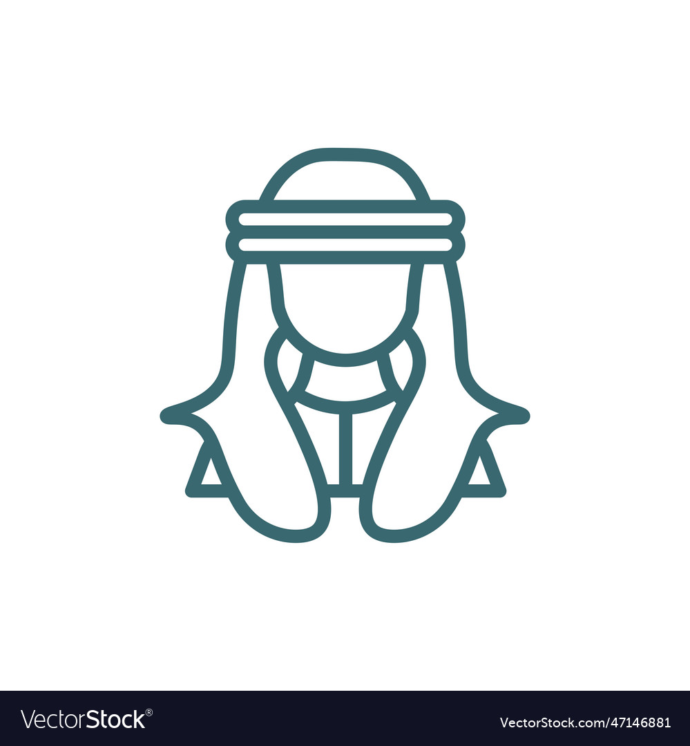 Arab icon thin line from islamic