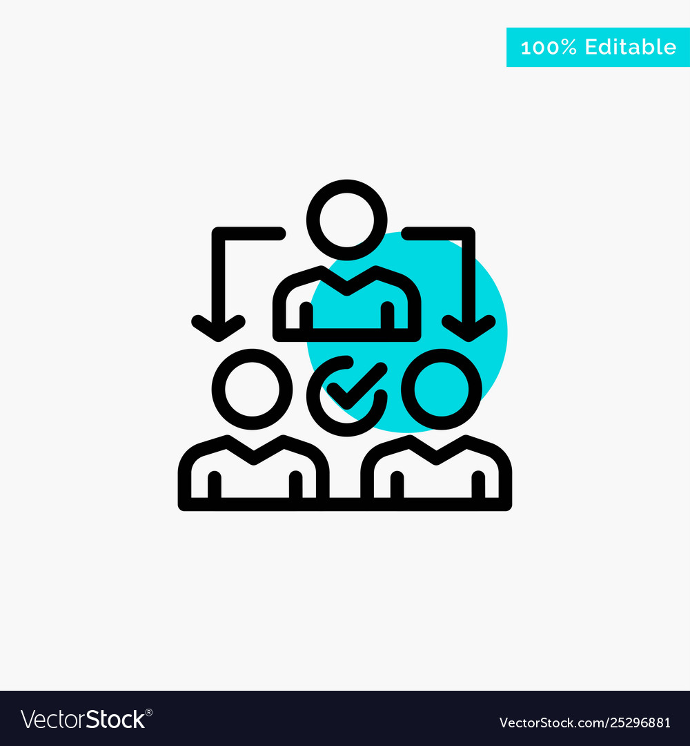 Assignment delegate delegating distribution vector image Assignment delegate delegating distribution