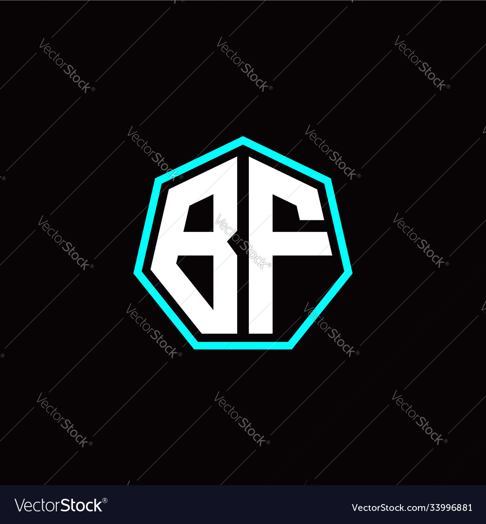 B f initials modern polygon logo template vector image B f initials modern polygon logo template