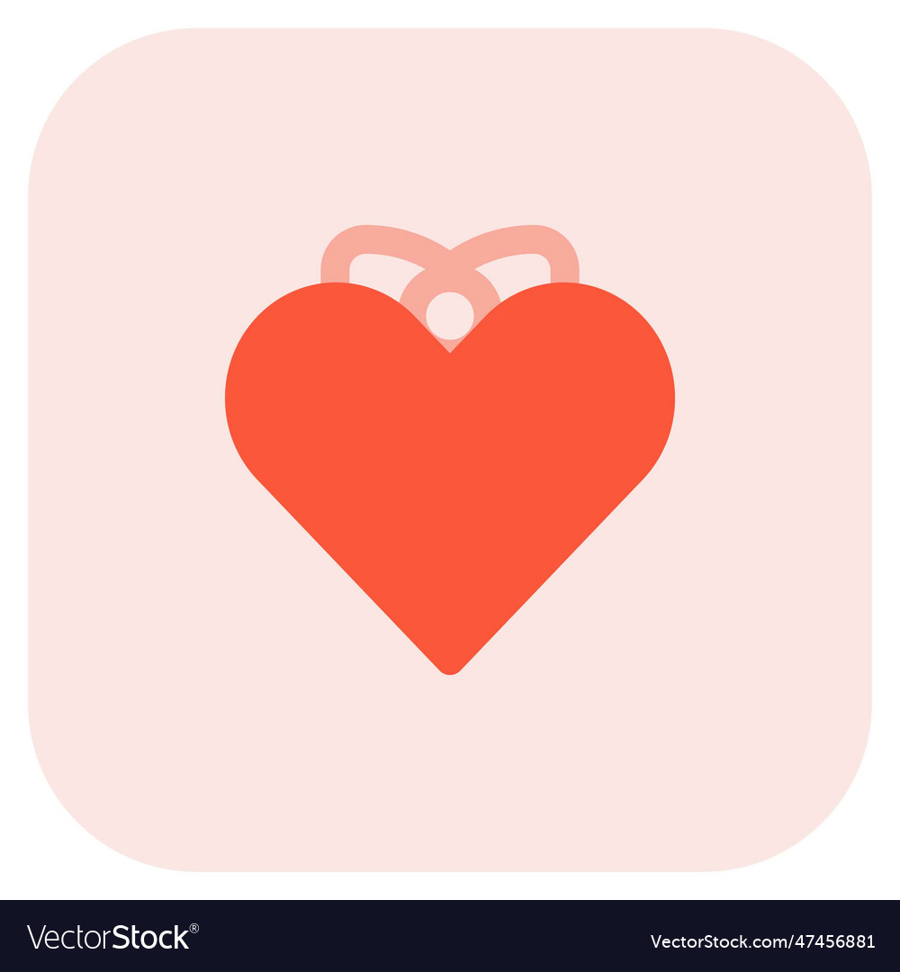 Customized hanging heart shaped picture frame Vector Image