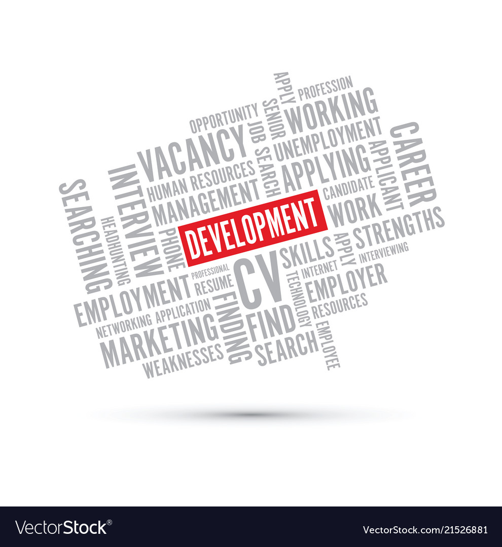 Development word background vector image Development word background