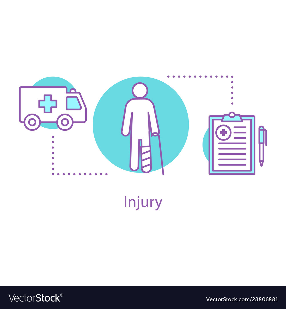 Injury concept icon Royalty Free Vector Image - VectorStock