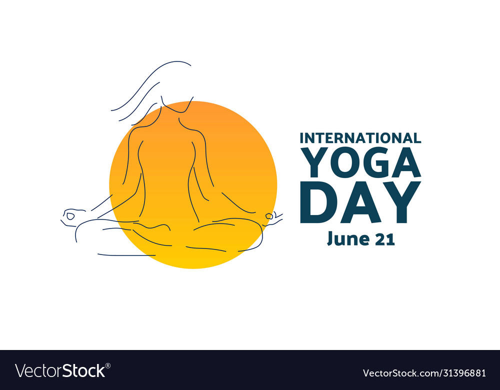 International day yoga june 21 holiday Royalty Free Vector