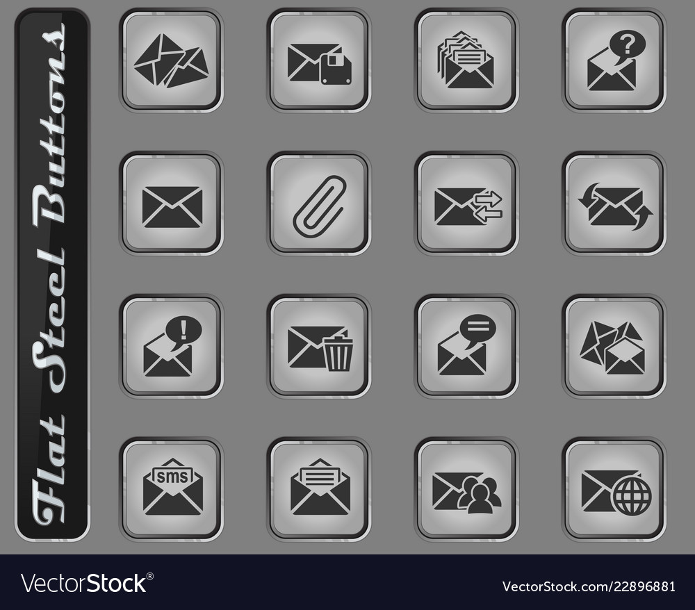 Mail and envelope icon set