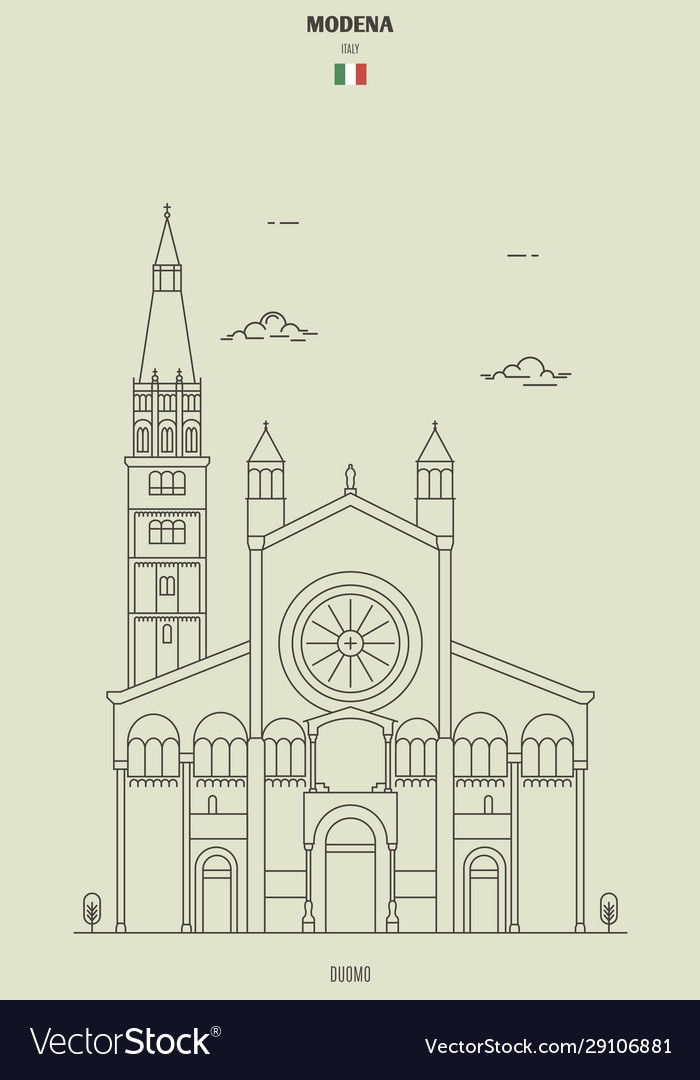 Modena cathedral italy Royalty Free Vector Image