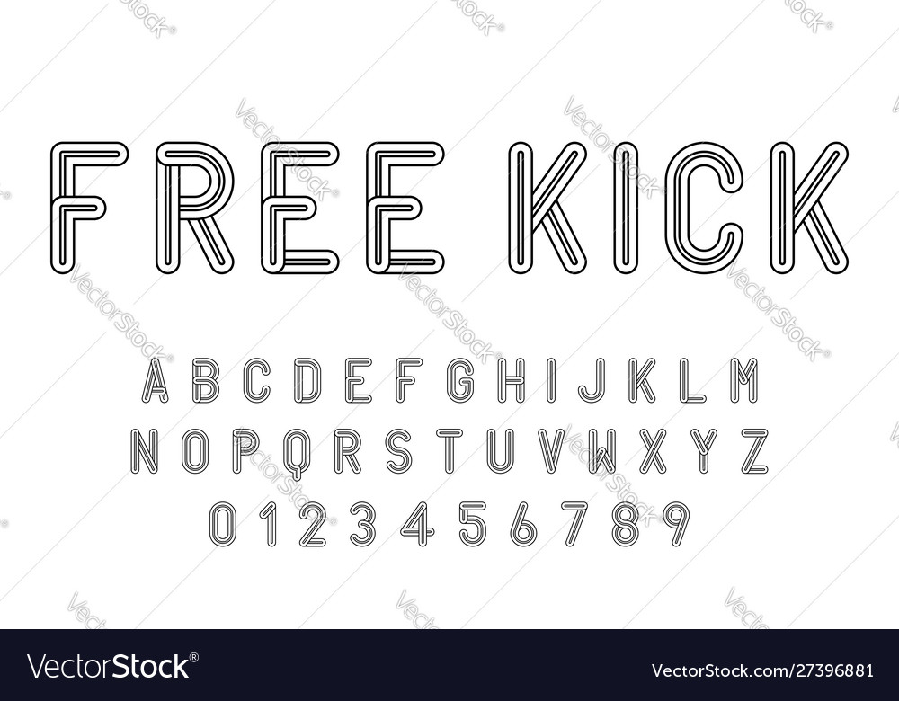 Modern Line Alphabet Set