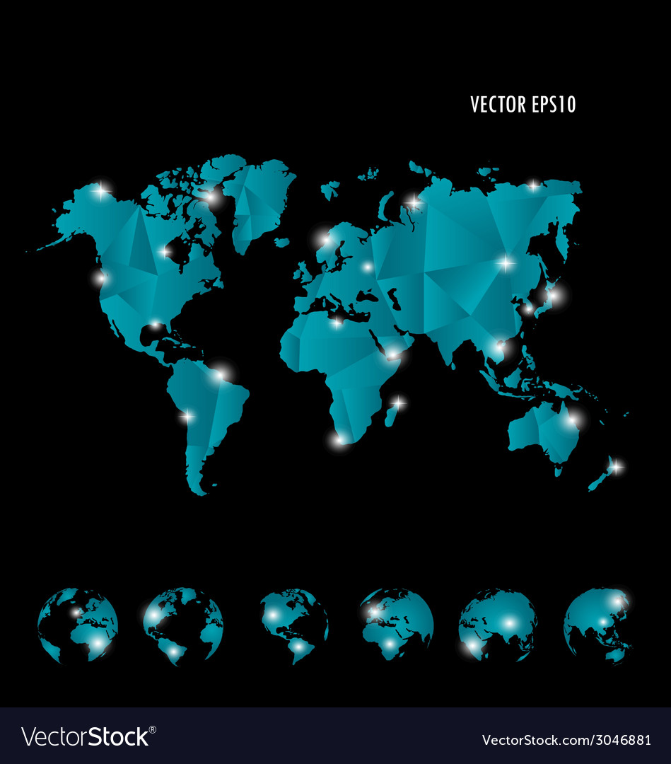 Modern world map design