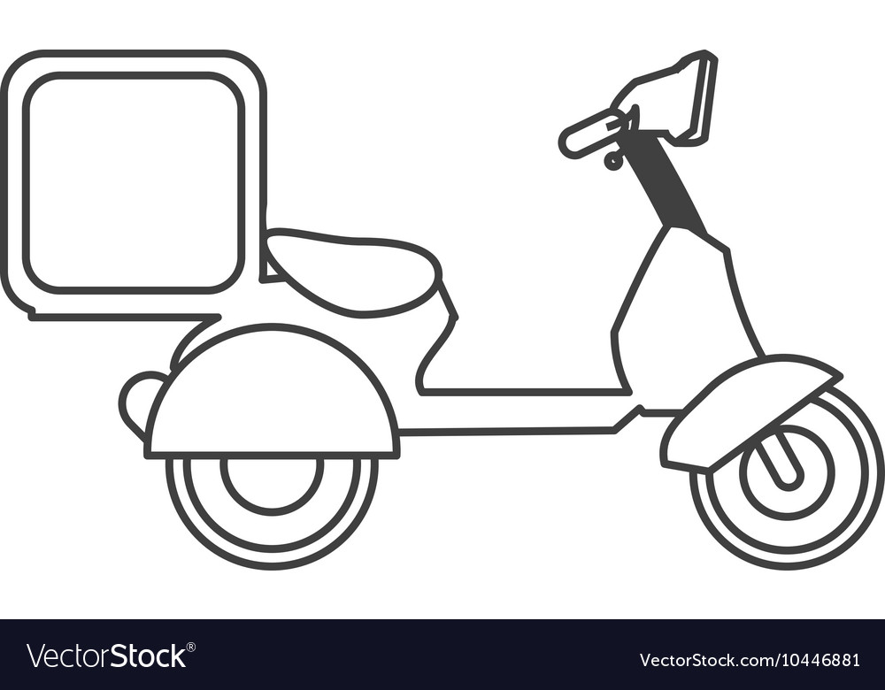 Motorcycle box transportation delivery design Vector Image