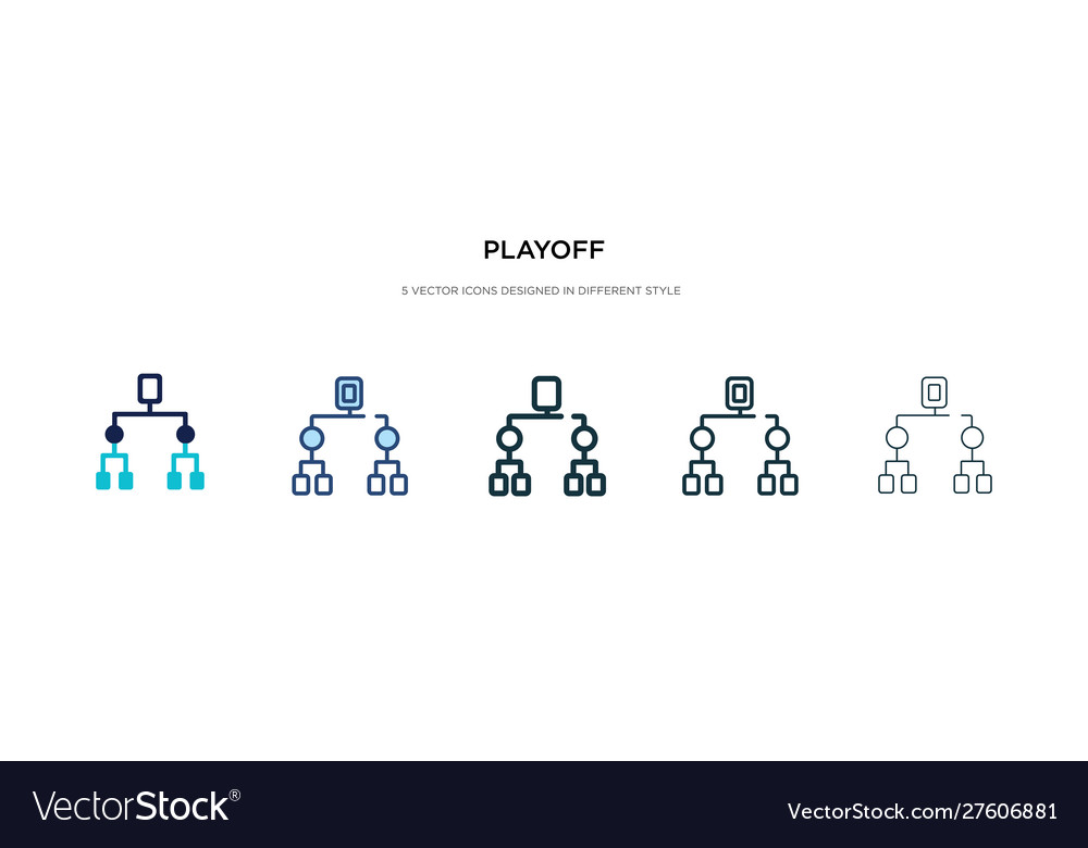 Playoff icon in different style two colored