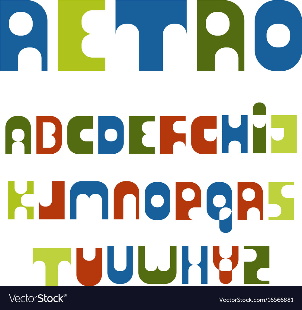 Retro Colorful 70s Font Style