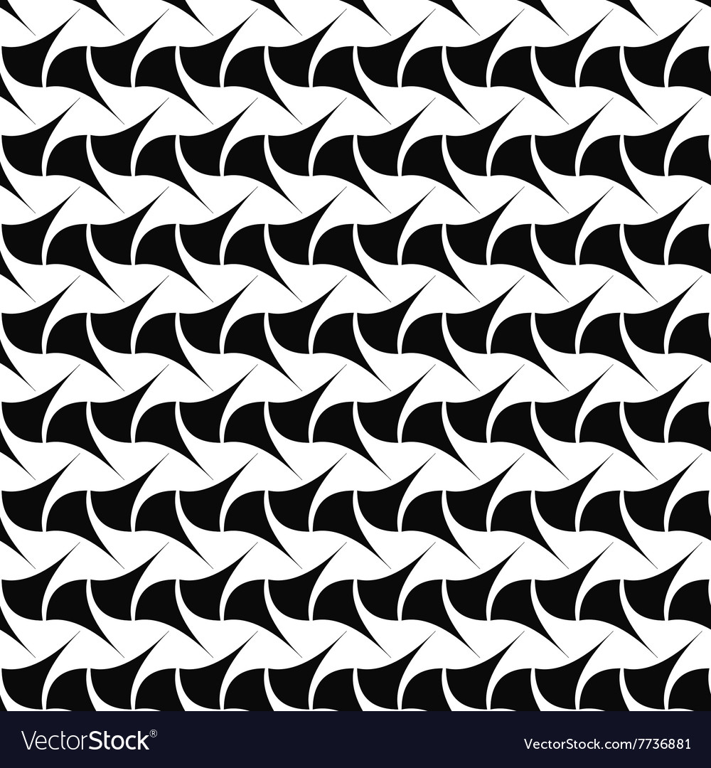 Seamless monochrome curved shape pattern