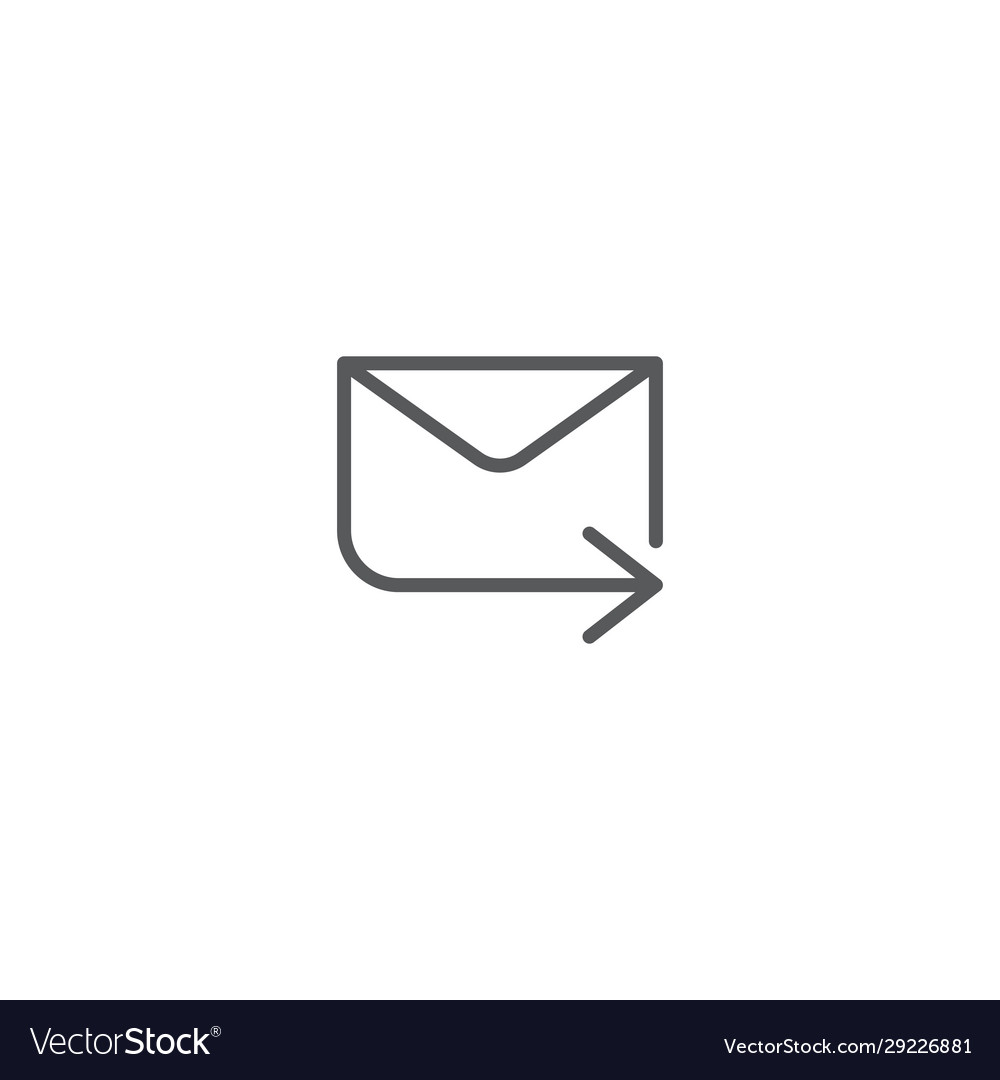 Sending a message icon isolated on white