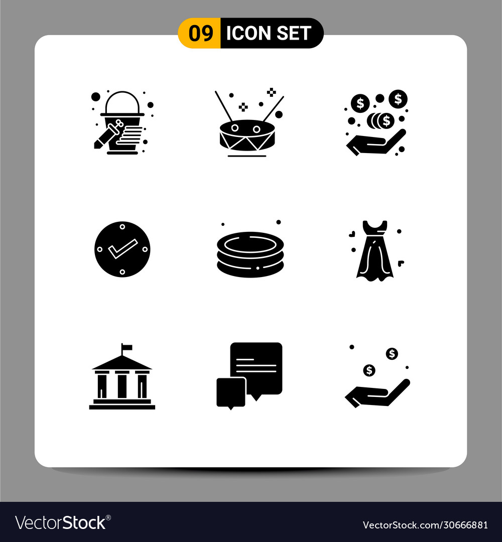 Set 9 moderne ui Symbole Zeichen Zeichen Zeichen für Garten