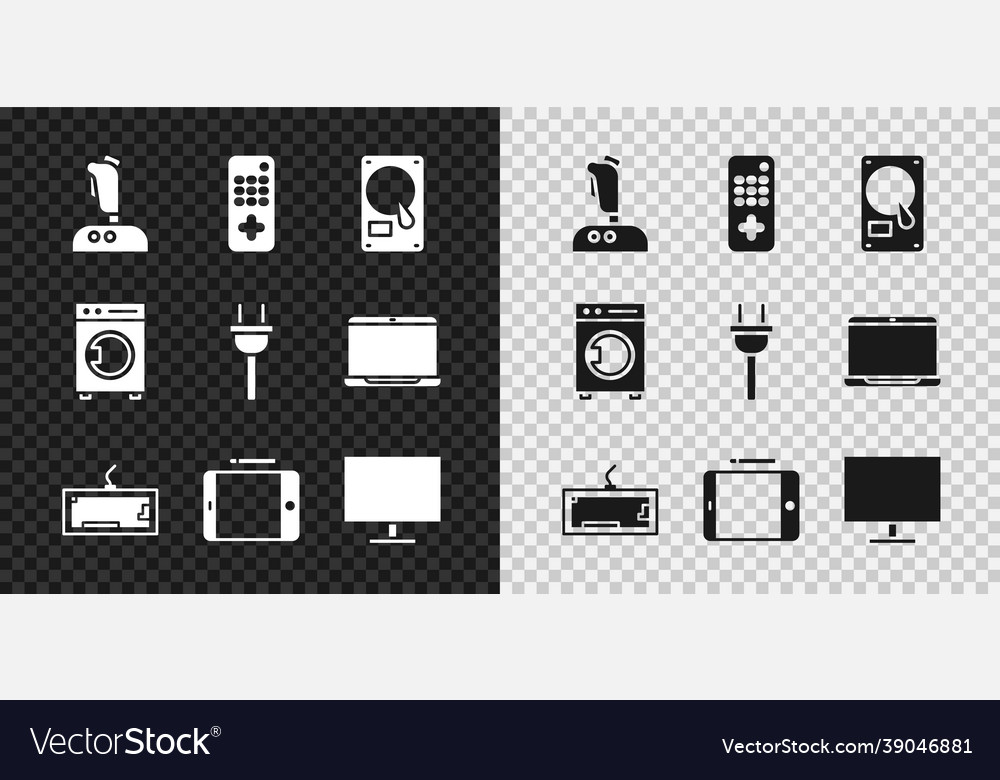Set joystick for arcade machine remote control Vector Image Set joystick for arcade machine remote control