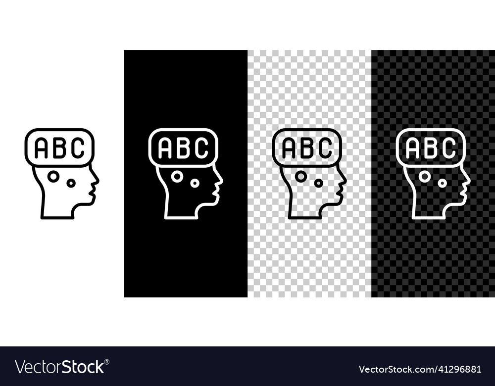 Set line learning foreign languages icon isolated Vector Image Set line learning foreign languages icon isolated