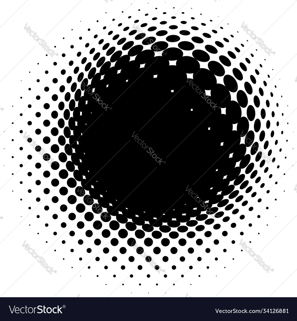 Spherical distortion halftone dots element orb