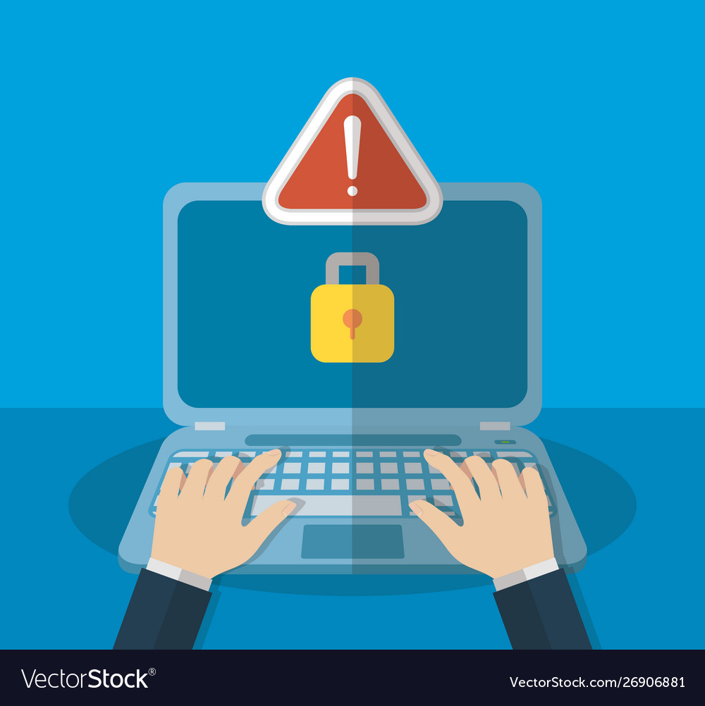 Technology internet security flat design