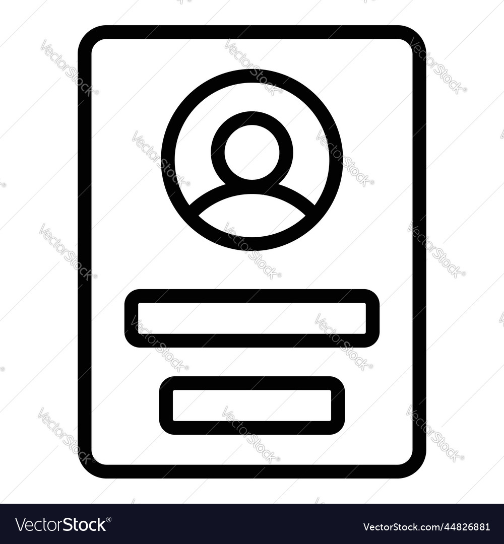 User profile icon interface as a simple