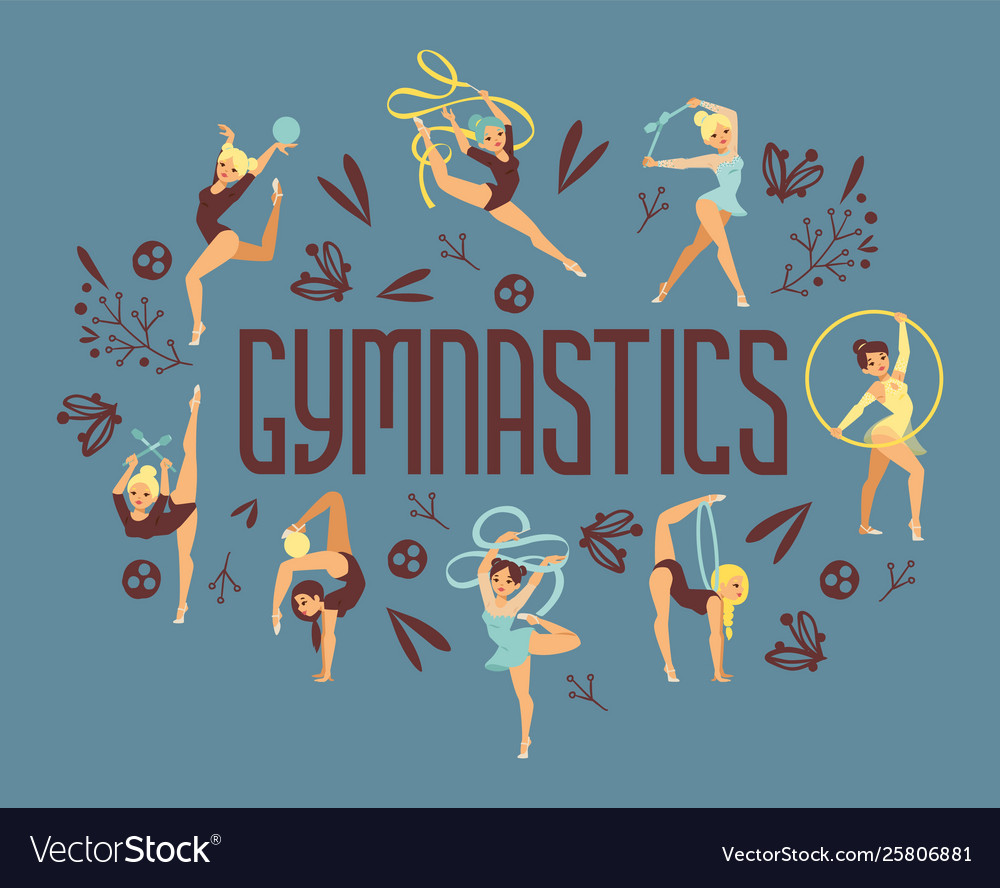 Young girl gymnast exercise sport athlete