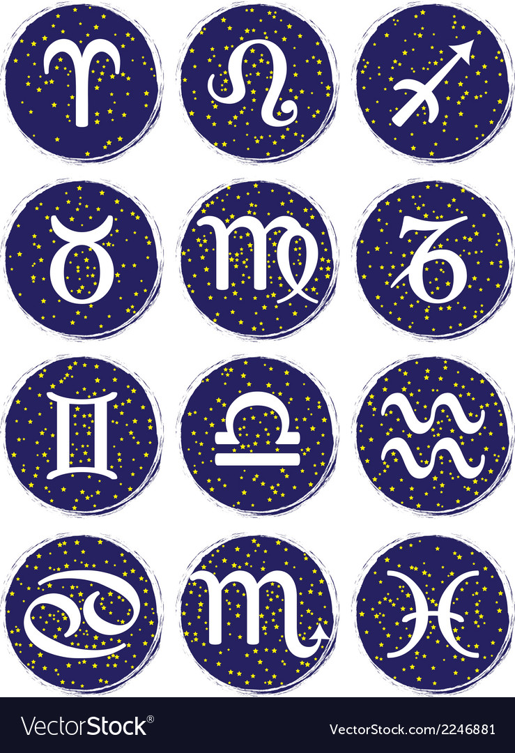 Zodiac signs Royalty Free Vector Image - VectorStock