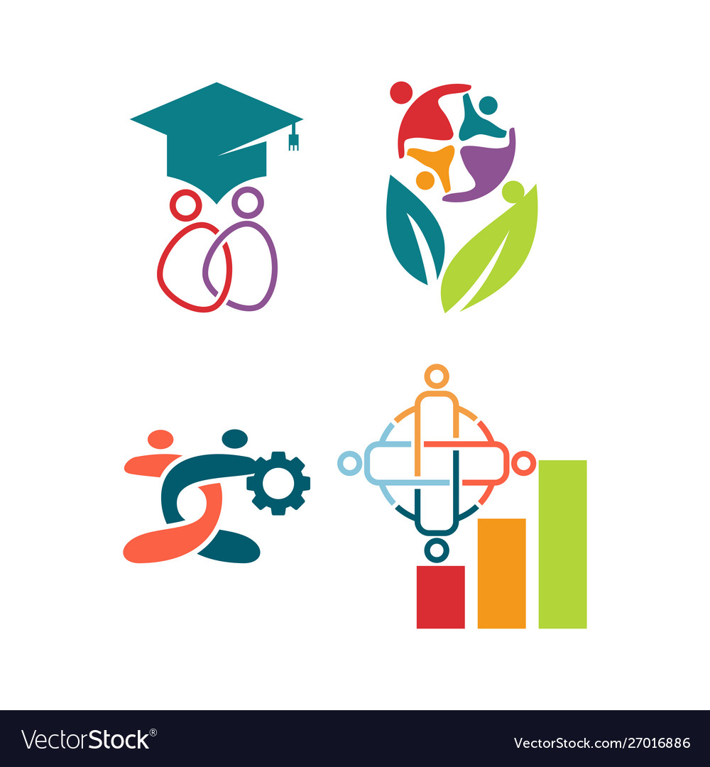 Commitment teamwork together business logo